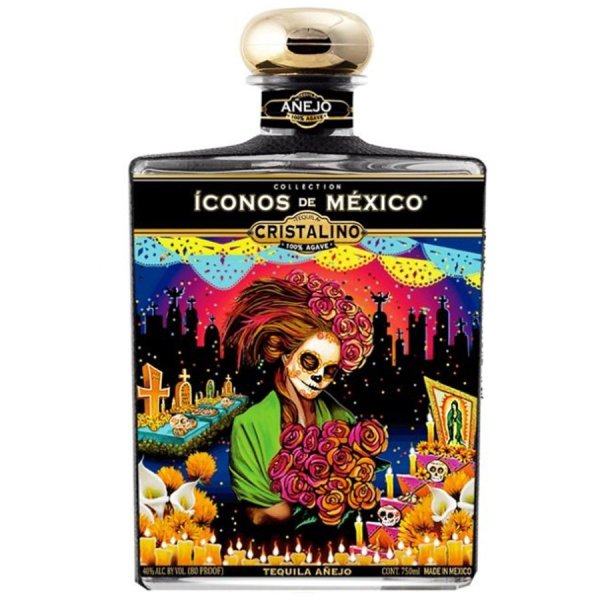 Collectión Cristalino Añejo Tequila 100% Agave (Catrina)