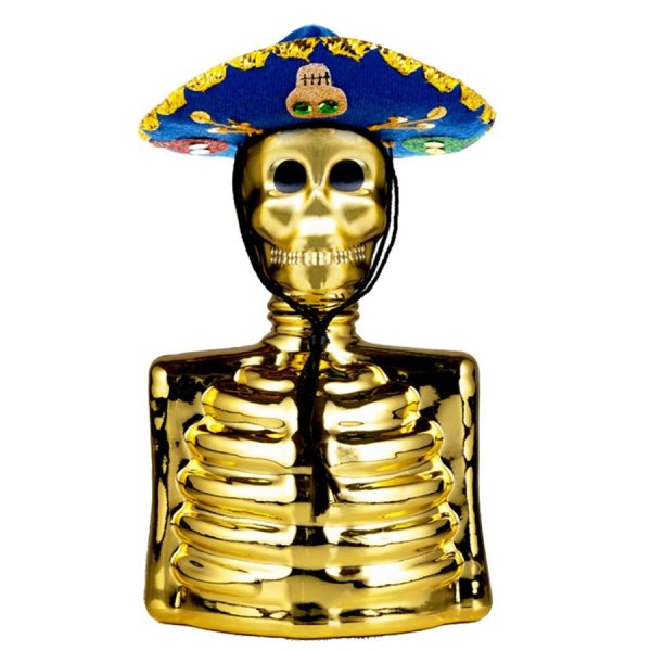 Skelly Collection Ultra Premium Añejo Tequila 100% de Agave (Gold Edition With Mariachi Hat)