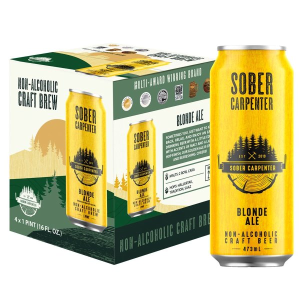 Sober Carpenter Blonde Ale Non-Alcoholic Craft Brew