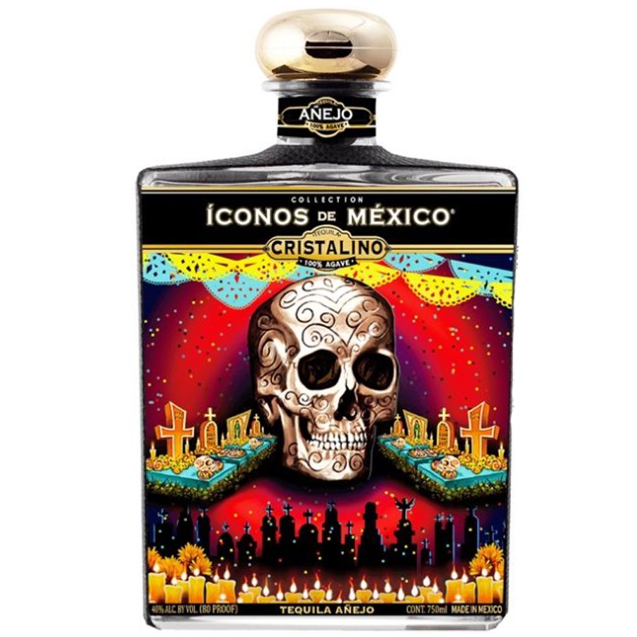 Collection Cristalino Añejo Tequila 100% Agave (Day Of The Dead Calavera Edition)