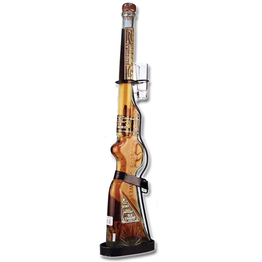 Gold Tequila Rifle Bottle