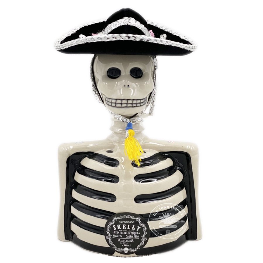 Skelly Collection Ultra Premium Reposado Tequila 100% de Agave (Mariachi Hat Edition)