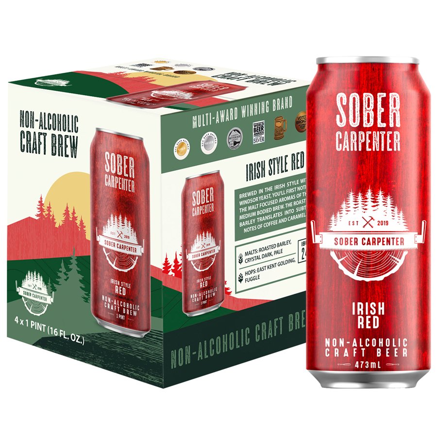 Sober Carpenter Irish Red Non-Alcoholic Craft Brew