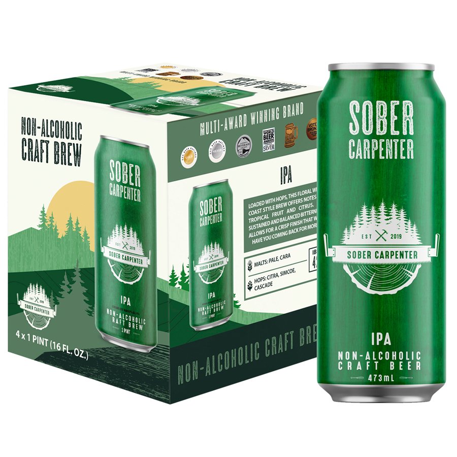 Sober Carpenter Westcoast IPA Non-Alcoholic Craft Brew