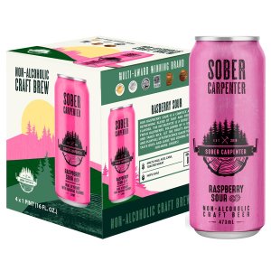 Sober Carpenter Raspberry Sour Non-Alcoholic Craft Brew